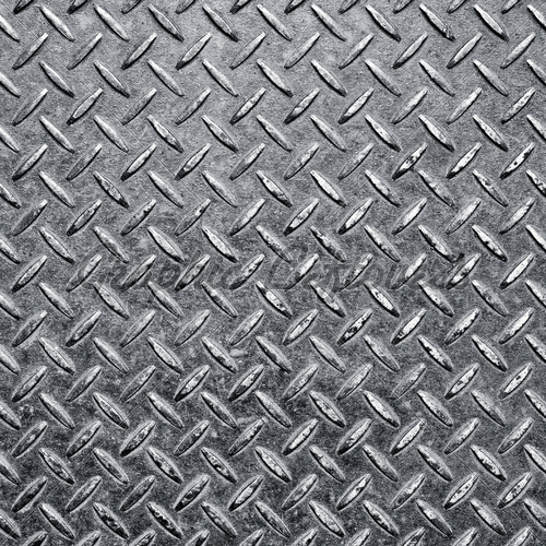 Metal Diamond Plate In Silver Color Gl Stock Image