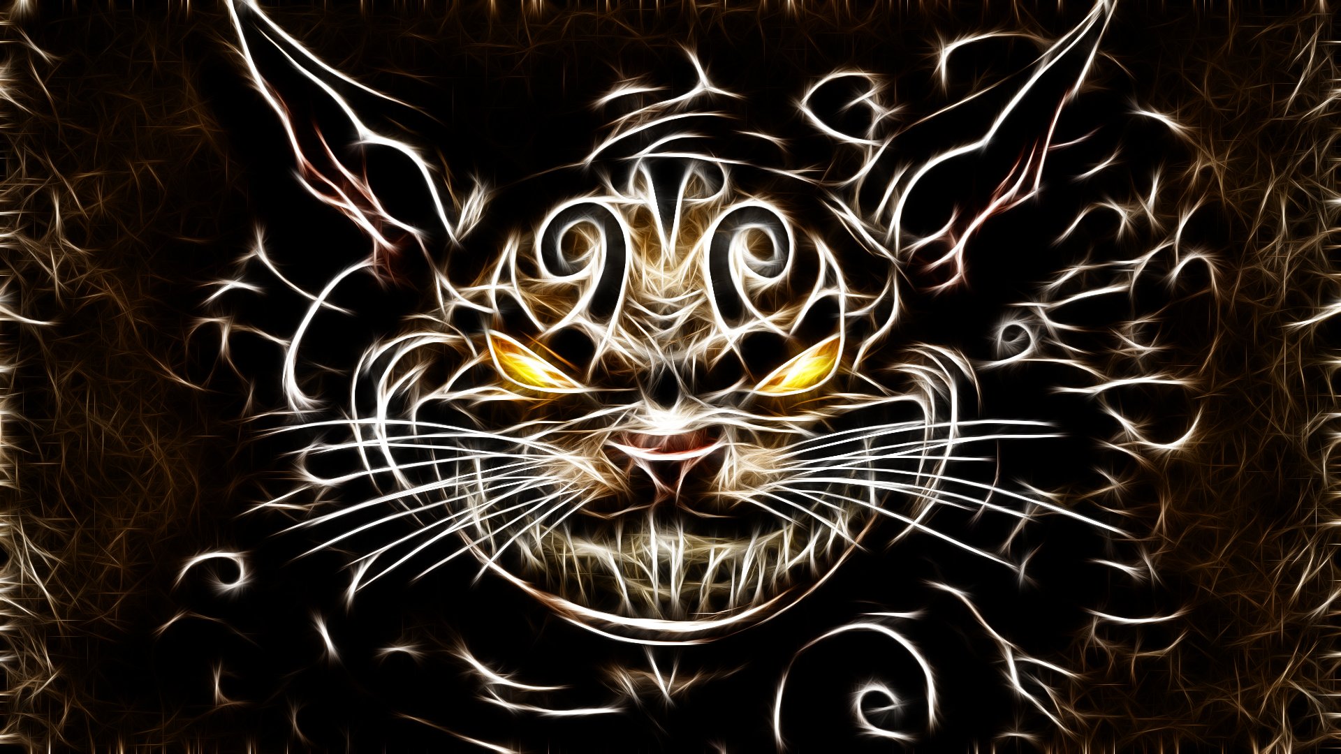 Cats Fractalius Cheshire Cat American Mcgees Alice Wallpaper