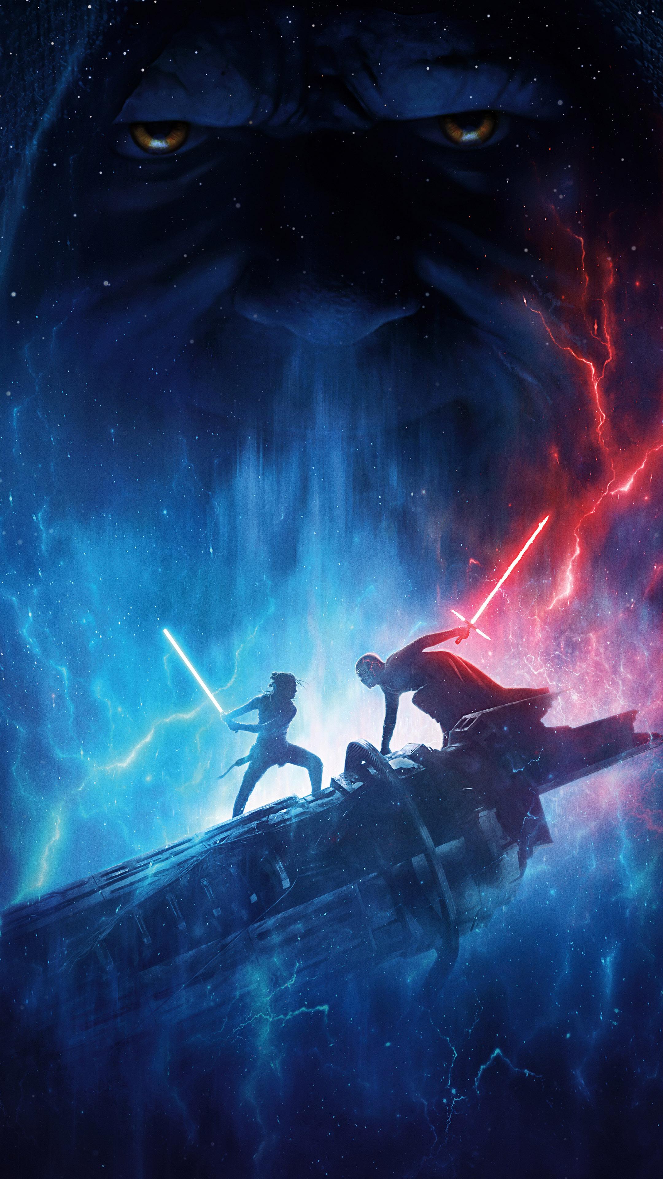 Star Wars: The Rise of Skywalker 4K Wallpaper - Rey and Kylo Ren Duel