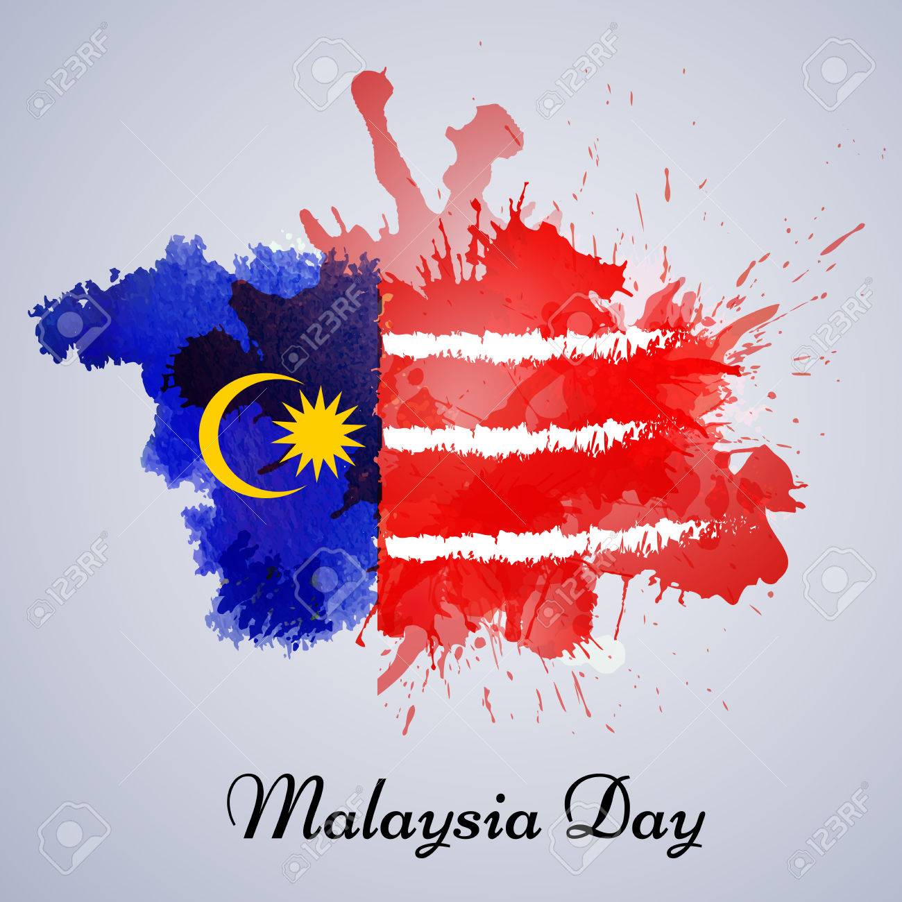 Illustration Of Elements Malaysia Independence Day Background