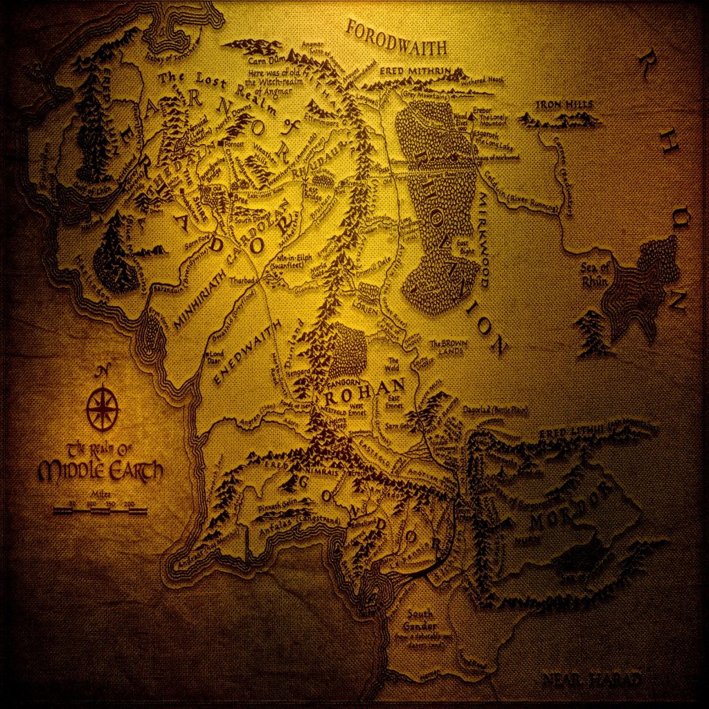 Middle Earth Map Wallpaper