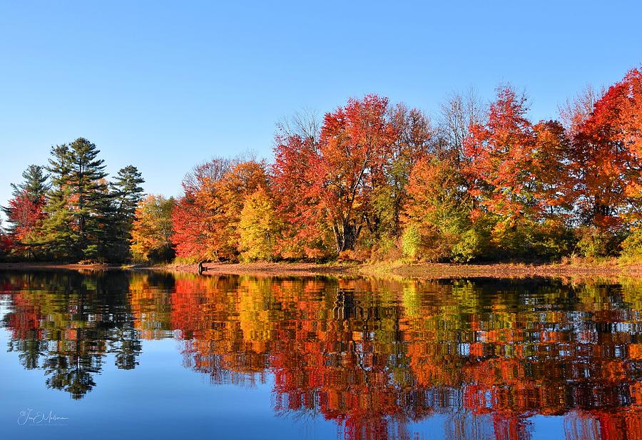 Beautiful Fall Morning on the Androscoggin River Photograph by Jan
