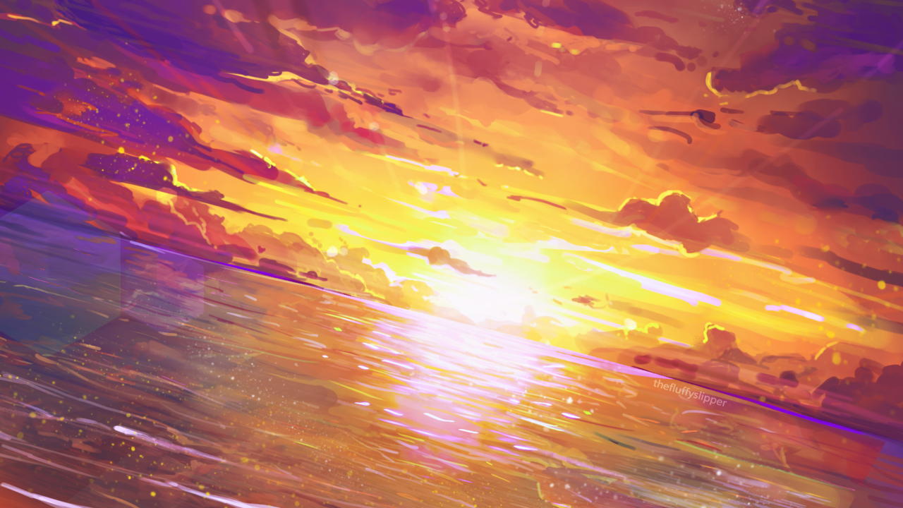 Thefluffyslipper Triumphant Sunset Background Made For