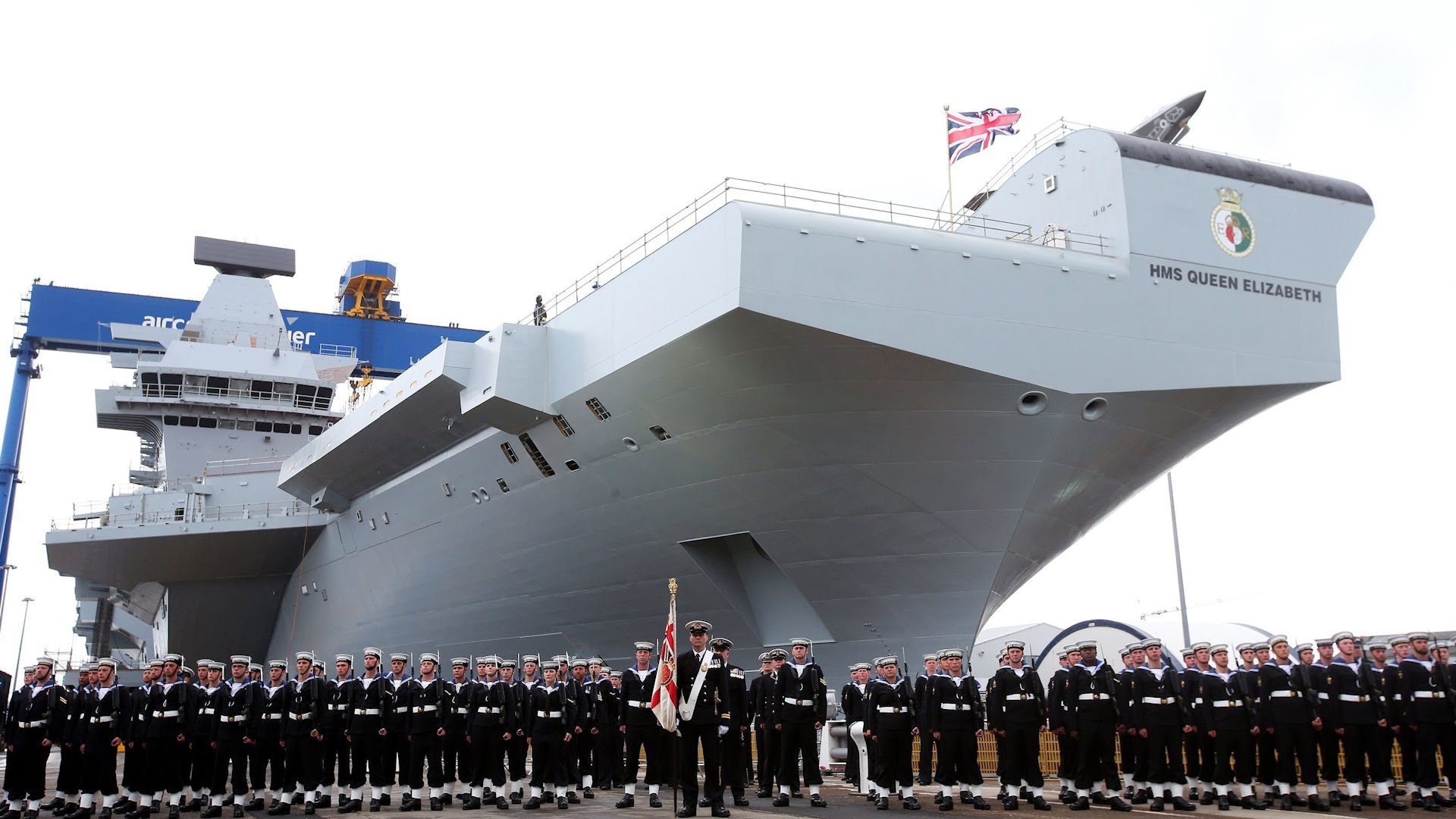 Queen Launches Royal Navy S Newest Carrier