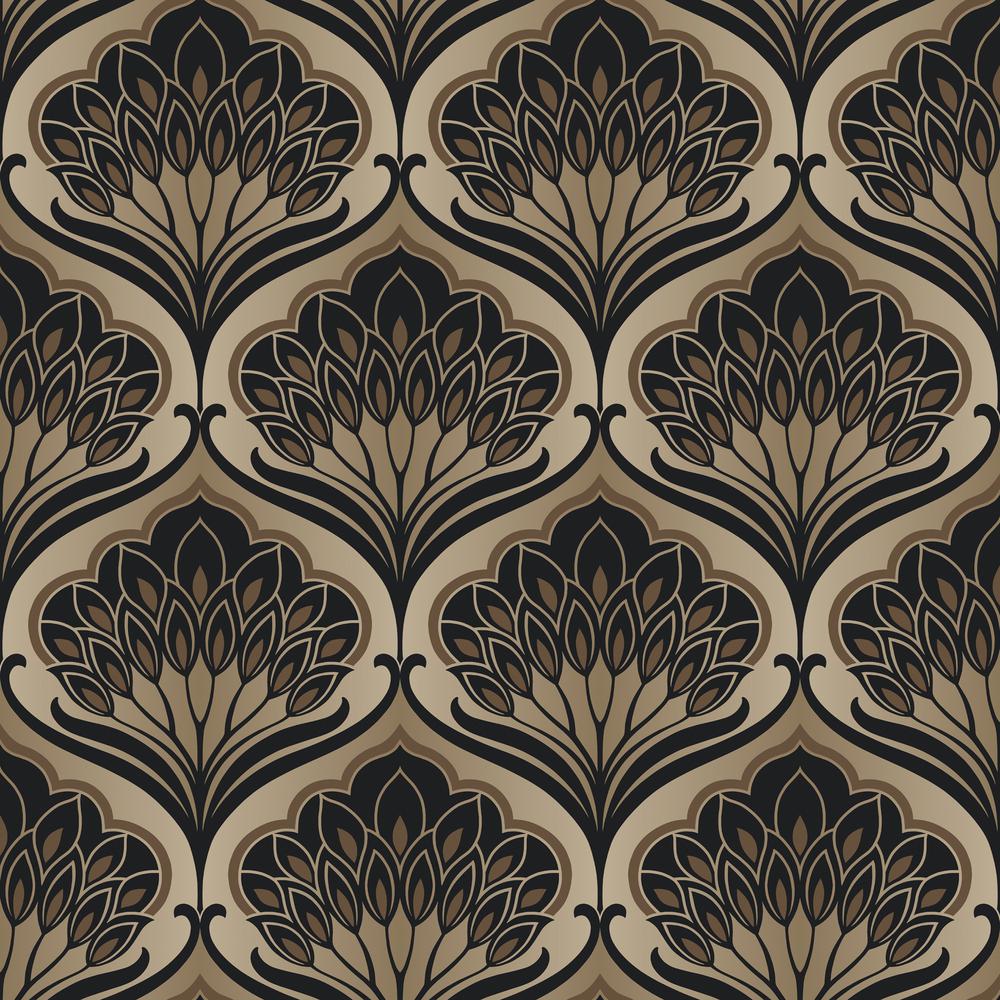 Arthouse Ltd Pavonis Brown Macaroon Un Pasted Wallpaper In