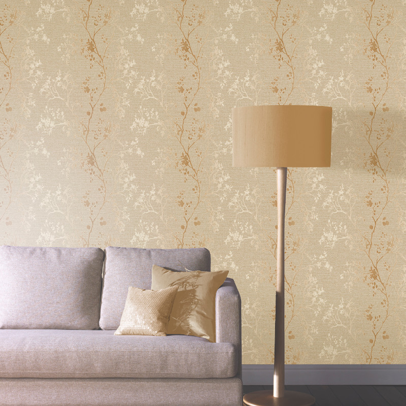 Arthouse Orabella Tree Glitter Wallpaper Gold
