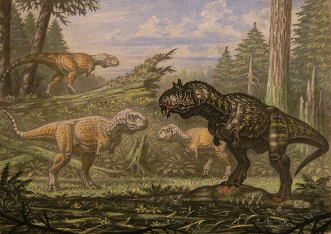 Picture Dinosaurs Carnotaurus Abelisaurus Animal Painting Art