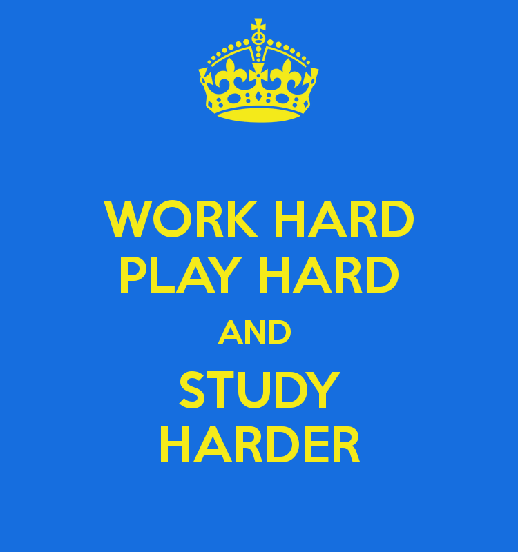 Work Hard Play And Study Harder Poster Omg Keep Calm O Matic