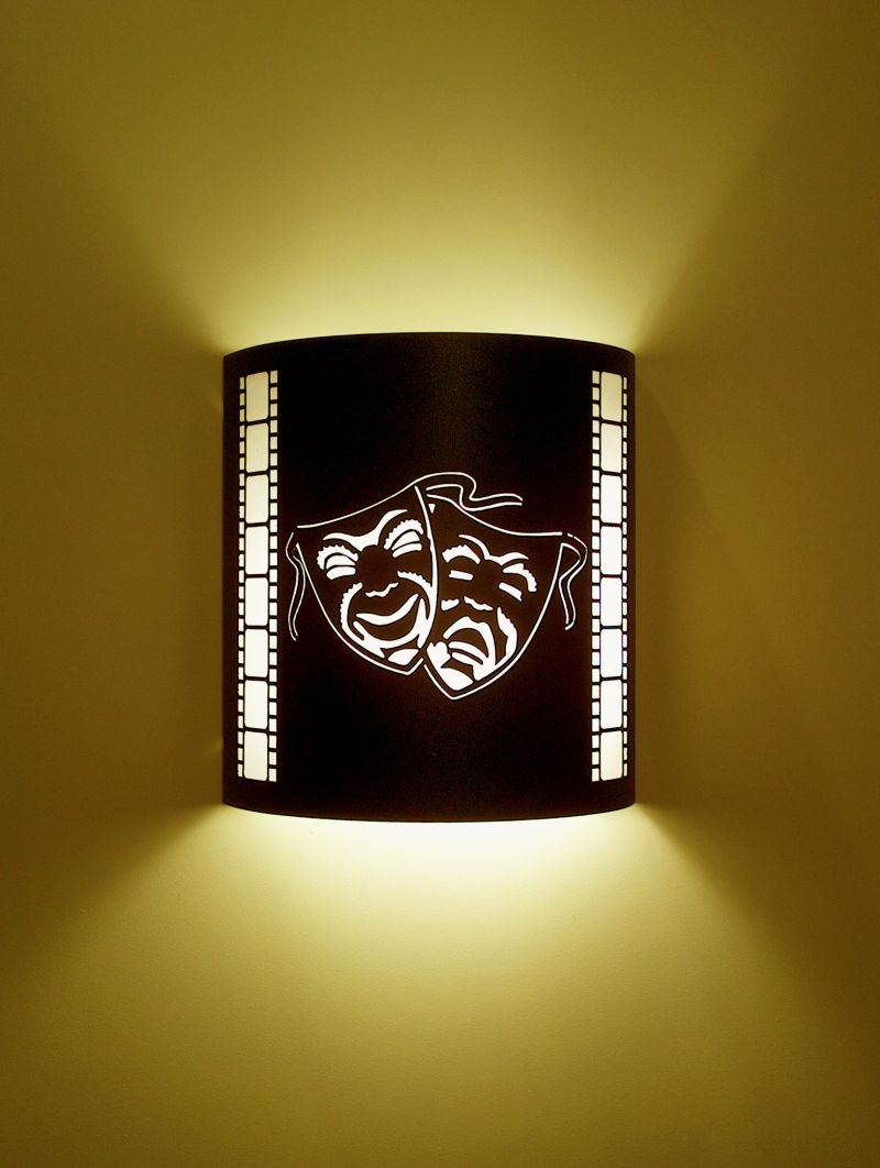 Movie Theater Wallpaper Border Mask Sconce With