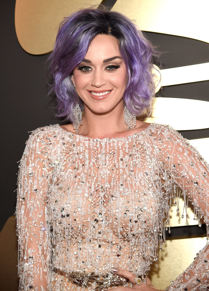 Katy Perry S Purple Lob At The Grammys Popsugar Beauty