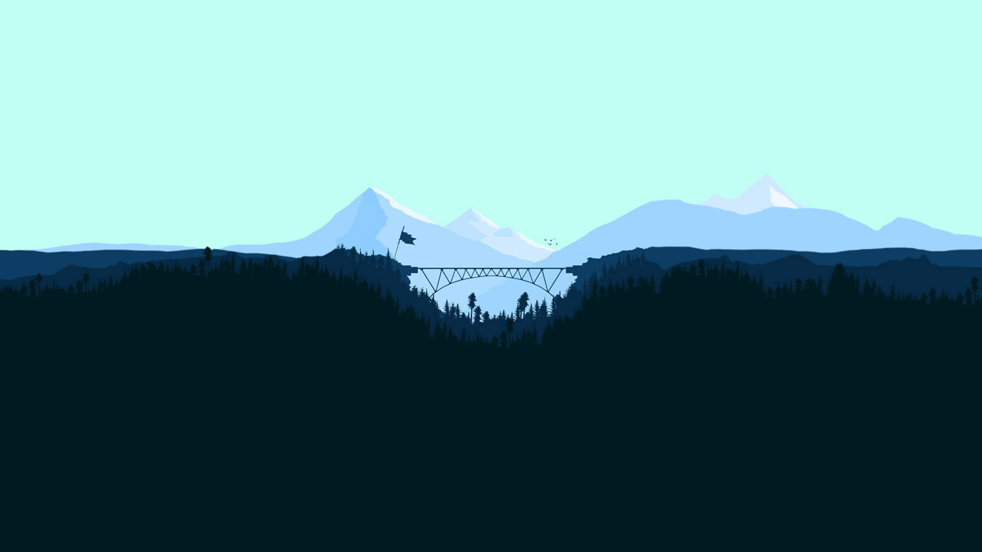 Forest Mountain Vector Q6grr62tmtda9kkt Wallpaper