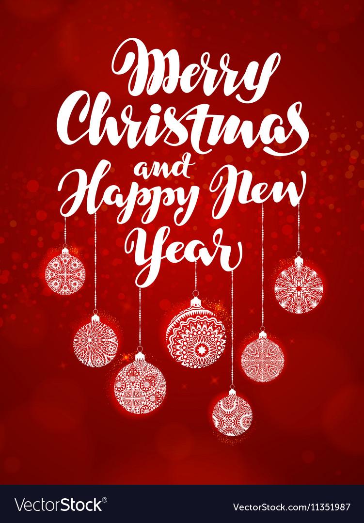Merry christmas and happy new year banner Vector Image