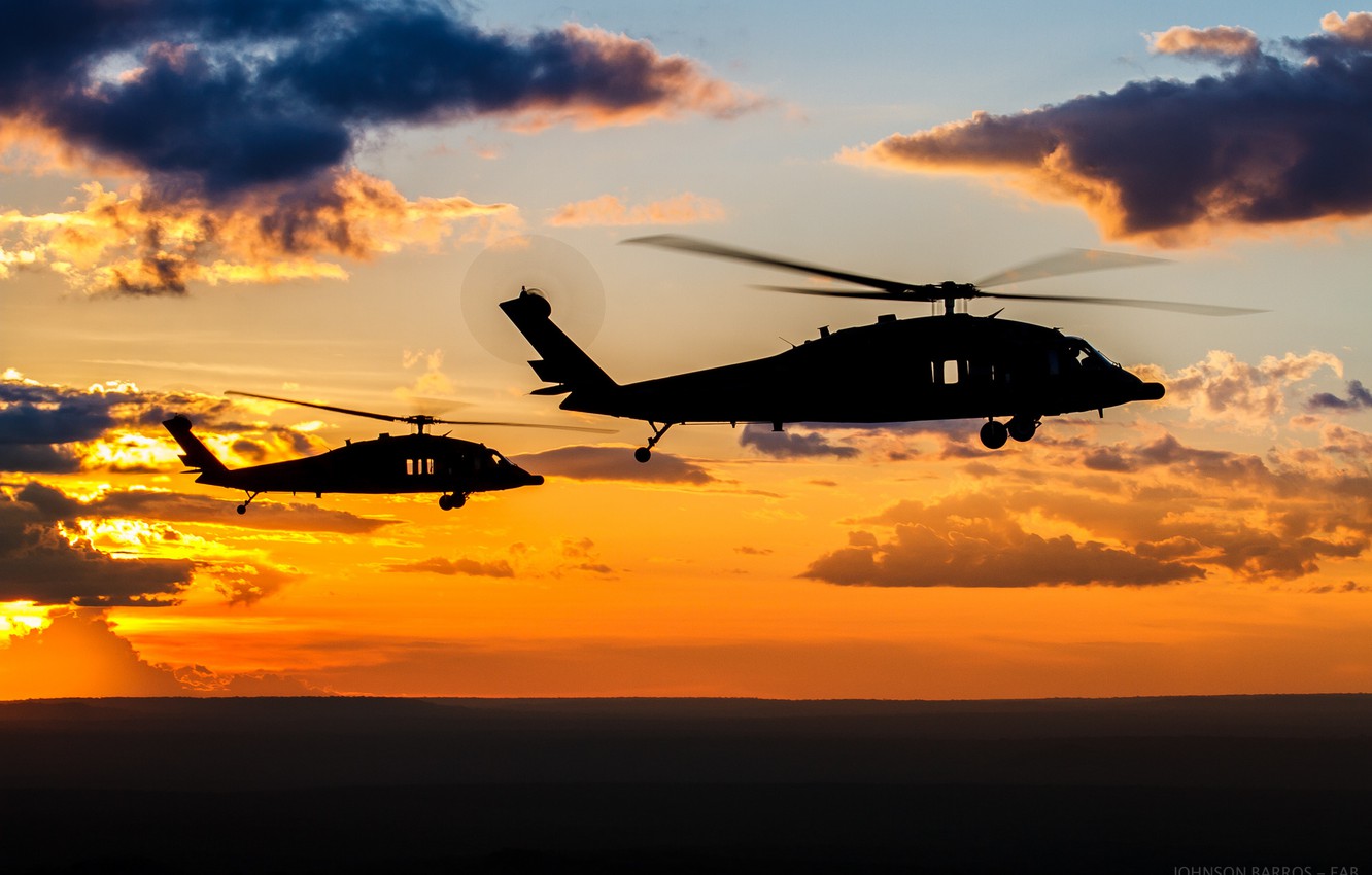 Wallpaper The Sky Clouds Sunset Silhouette Fab Black Hawk