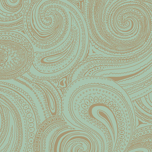 Silhouettes Swirling Paisley Wallpaper Contemporary By