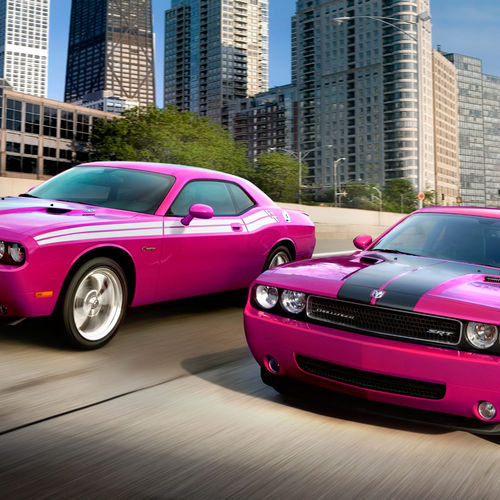 Pink Dodge Challengers Wallpaper For iPhone
