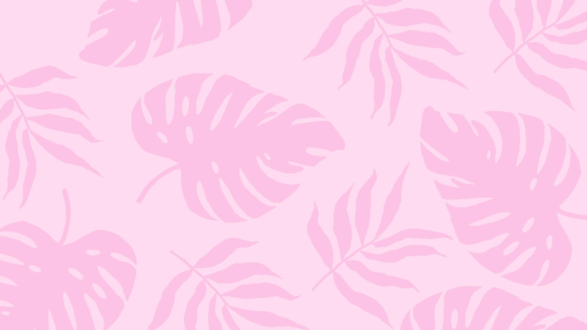 Summer Plants Pink Aesthetic Wallpaper