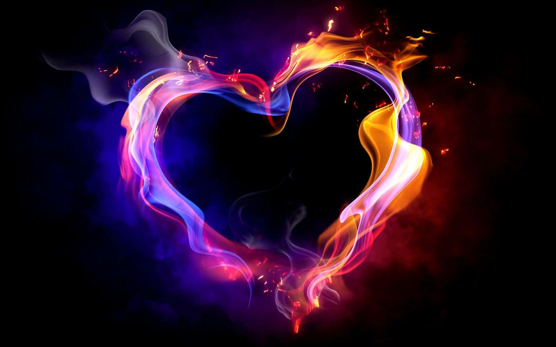 Combustion Of Red And Blue Fire Wallpaper