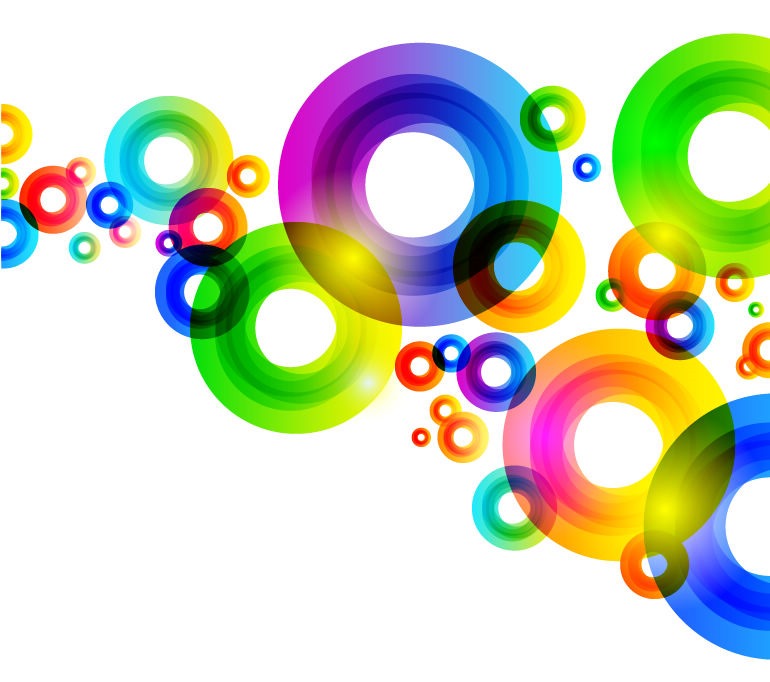 Circles Background Colorful Vector Graphic