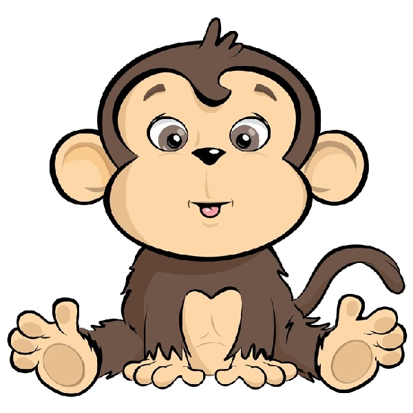 Cartoon Monkeys Fuzzy Monkey And
