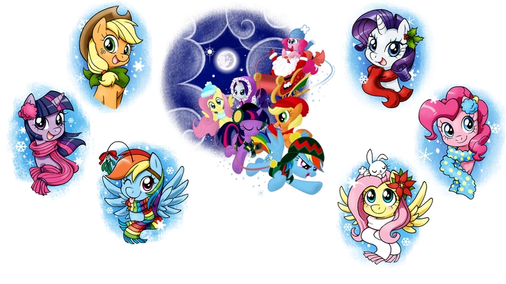 Winter Christmas My Little Pony Wallpaper Holiday
