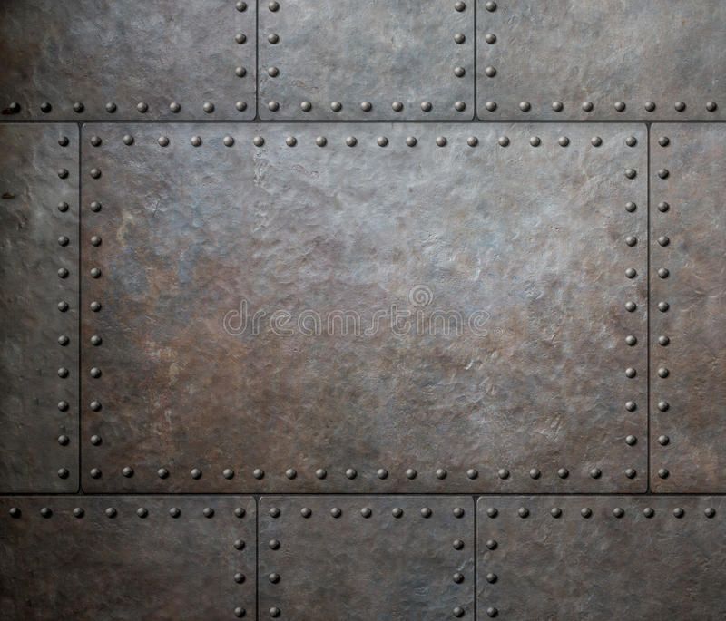 Metal Texture With Rivets As Steam Punk Background Ad