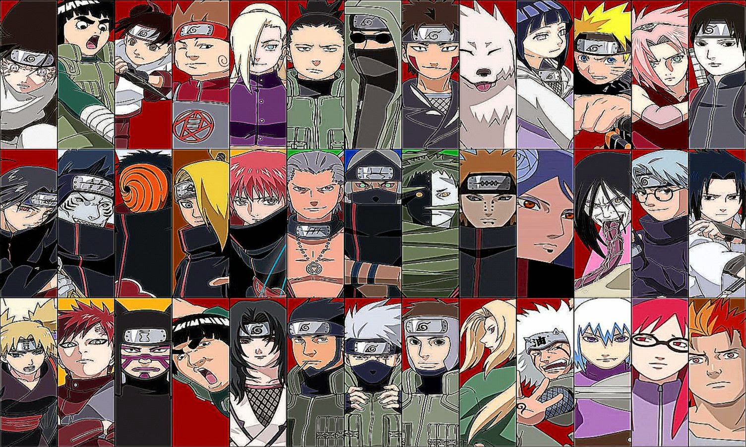 Naruto Shippuden Characters Wallpaper HD Background