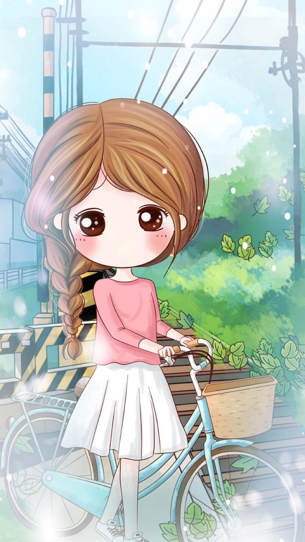 Beautiful Cartoon Girl Wallpaper