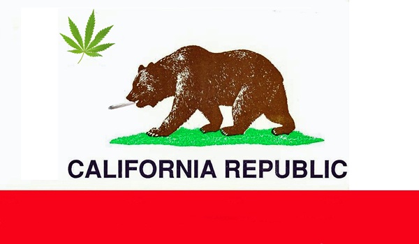 California Republic Logo Weed Flag