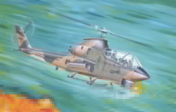 1g Huey Cobra Vietnam War Art Painting Helicopter Wallpaper