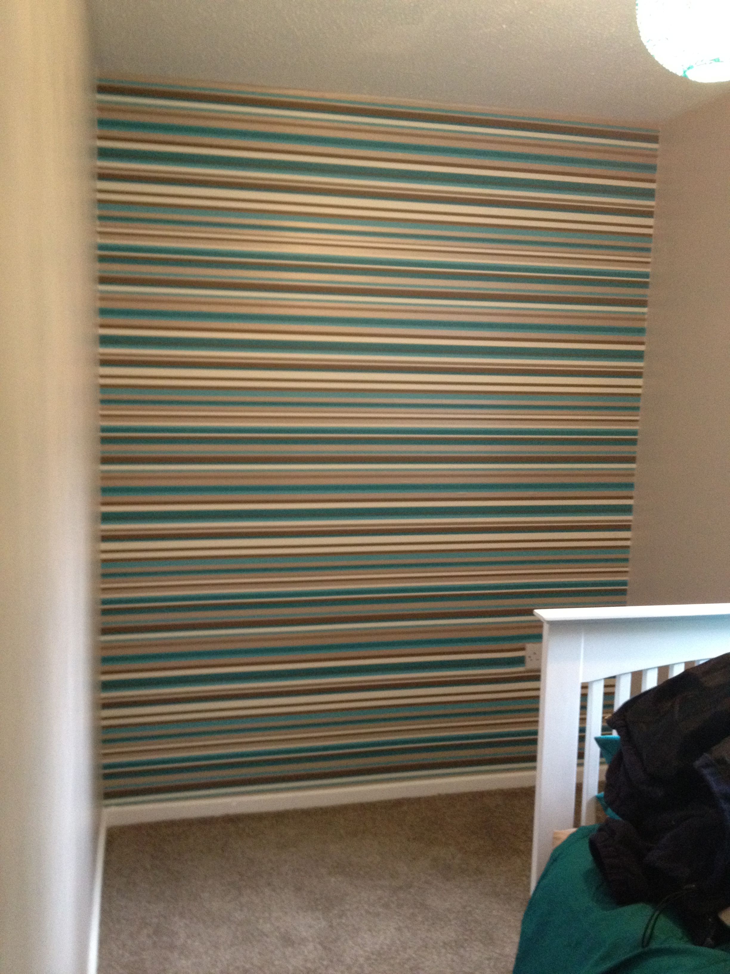 Teal Striped Wallpaper Home Desirable