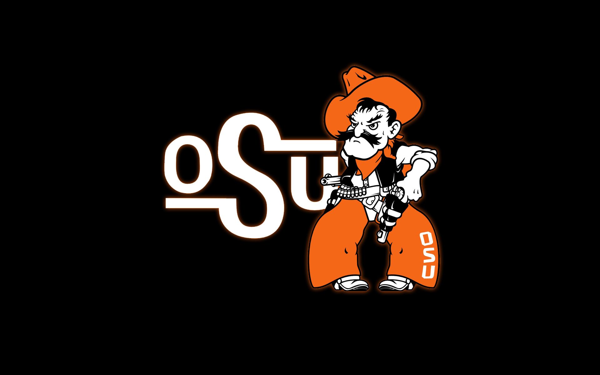Oklahoma State Cowboys Basketball Swoosh In 3d Mobile Wallpaper