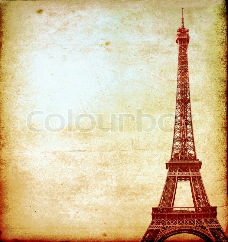 Vintage Eiffel Tower Desktop Wallpaper Postcard