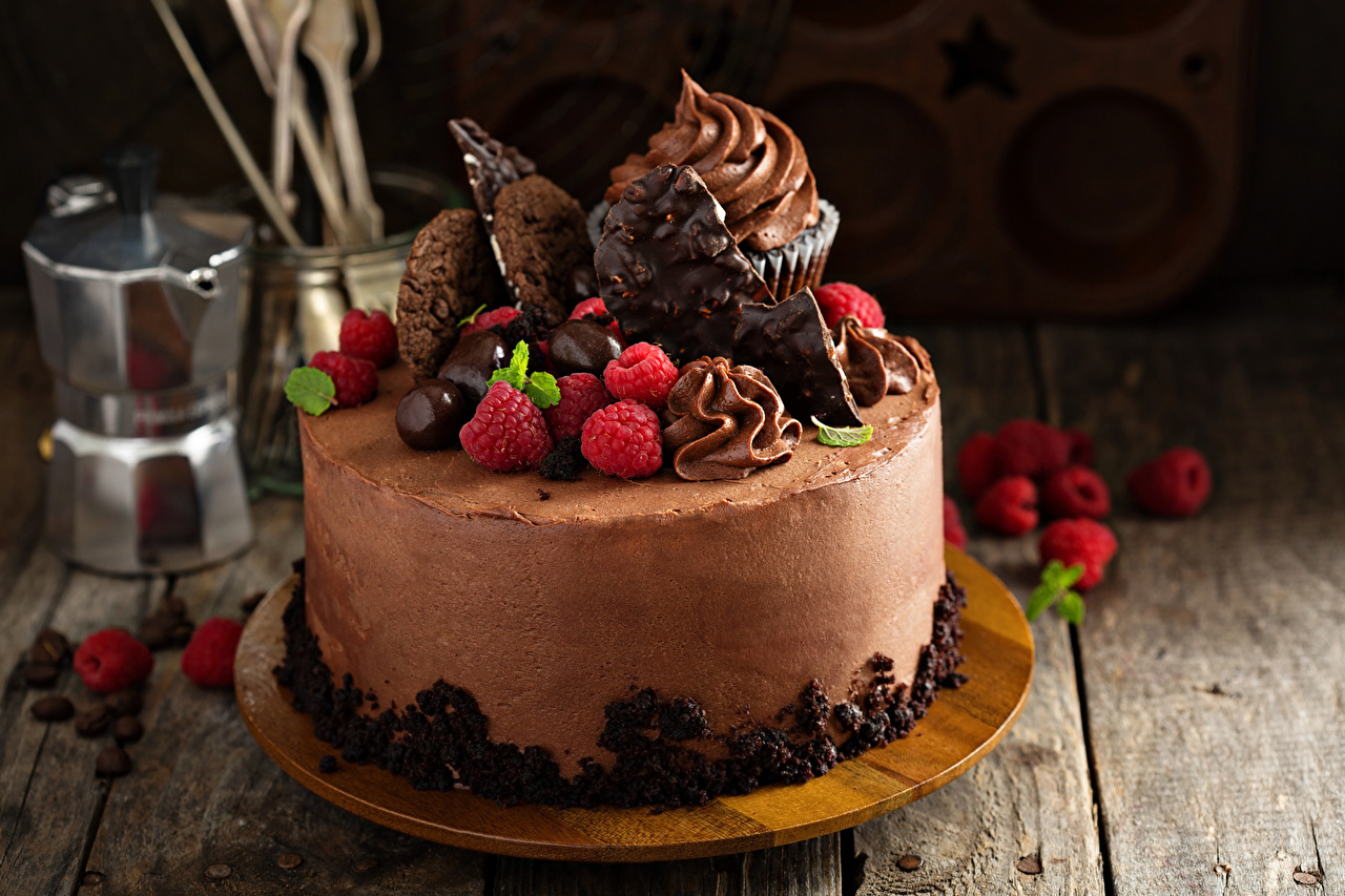Desktop Wallpaper Chocolate Torte Food Berry Confectionery Design