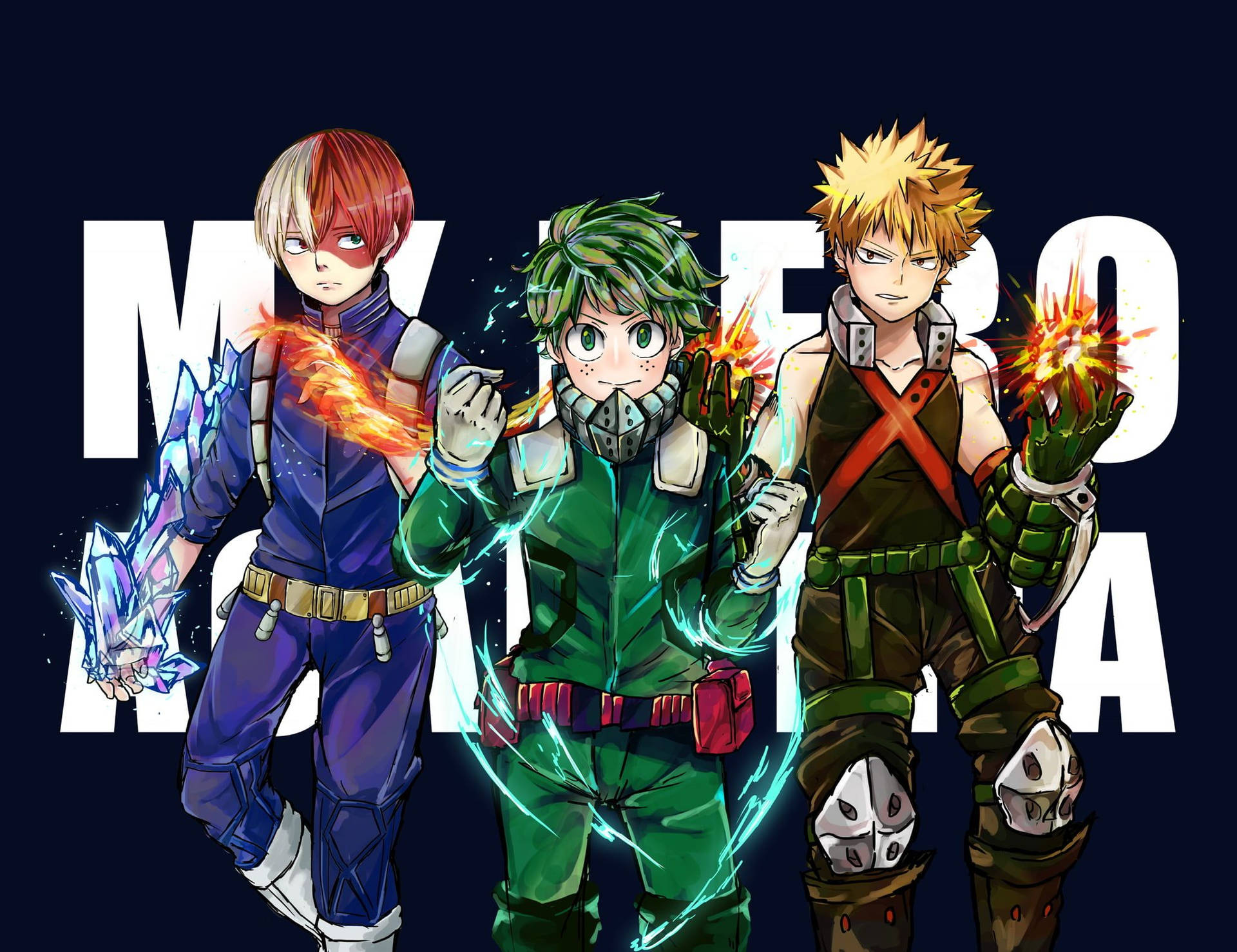 Deku X Todoroki Bakugou Wallpaper