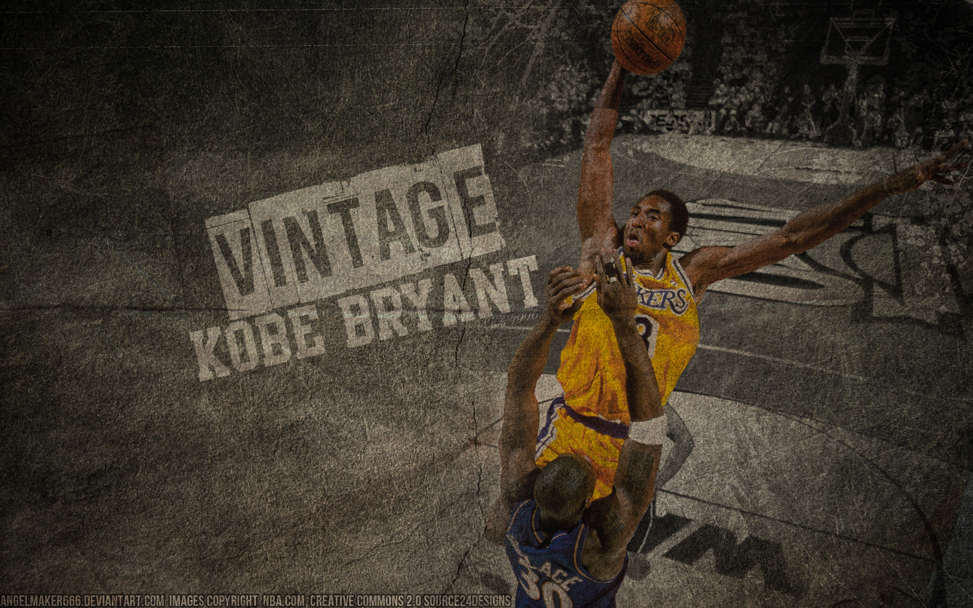 Vintage Kobe Bryant HD Wallpaper