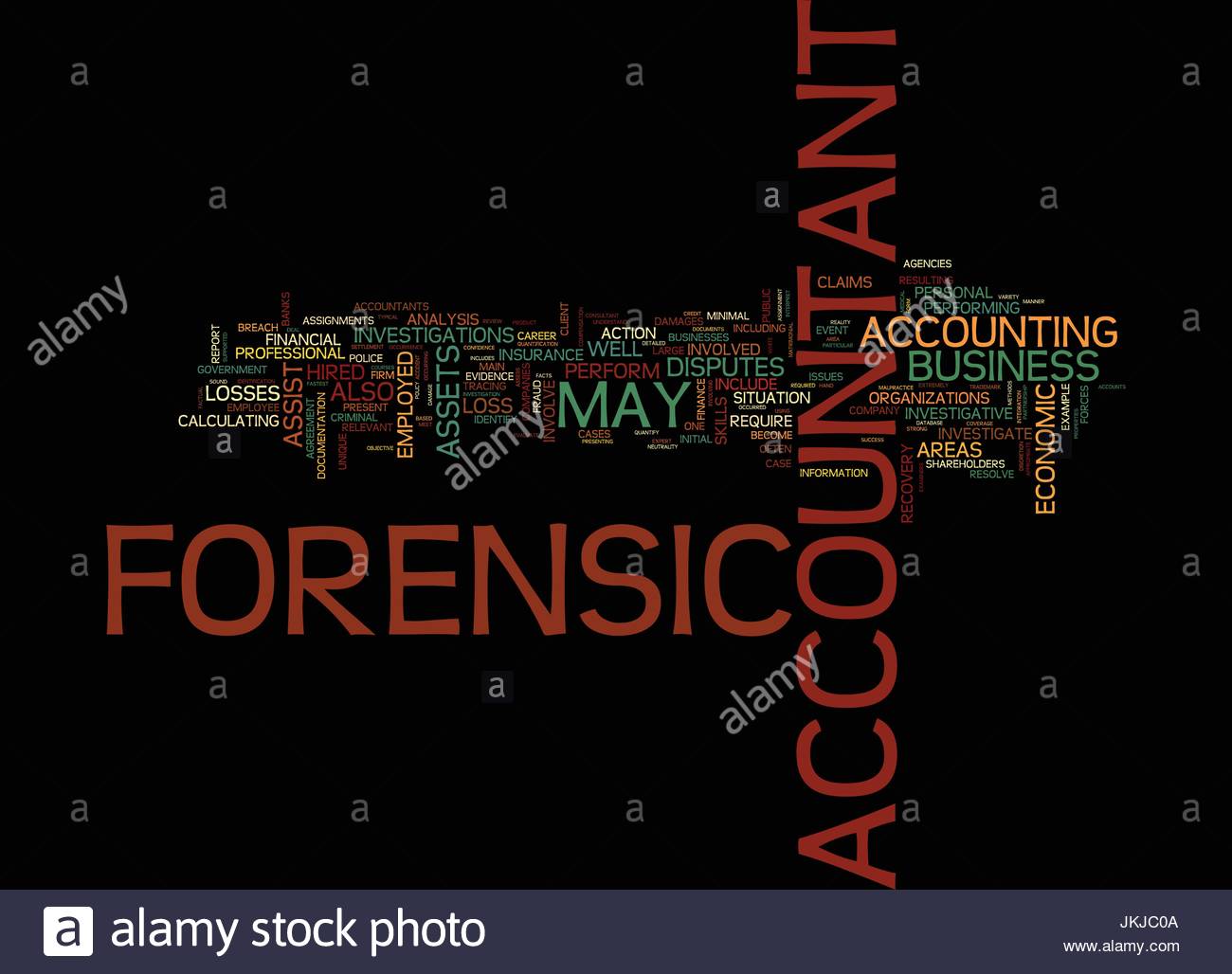 Forensic Accountant A New Career Text Background Word Cloud