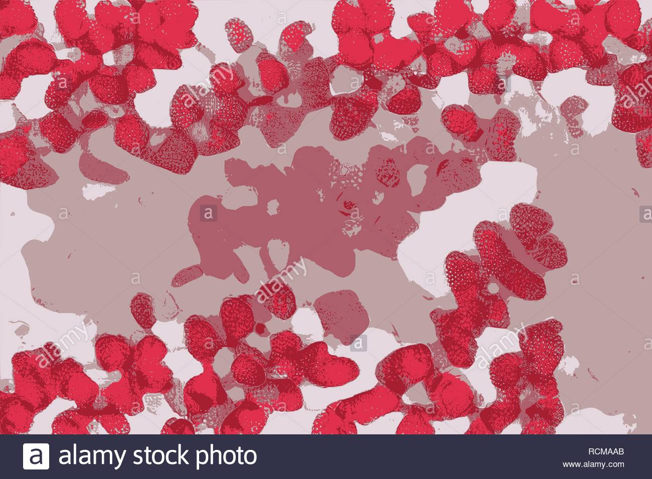 Raspberry Background Textures Of Red Fruits Illustration Stock