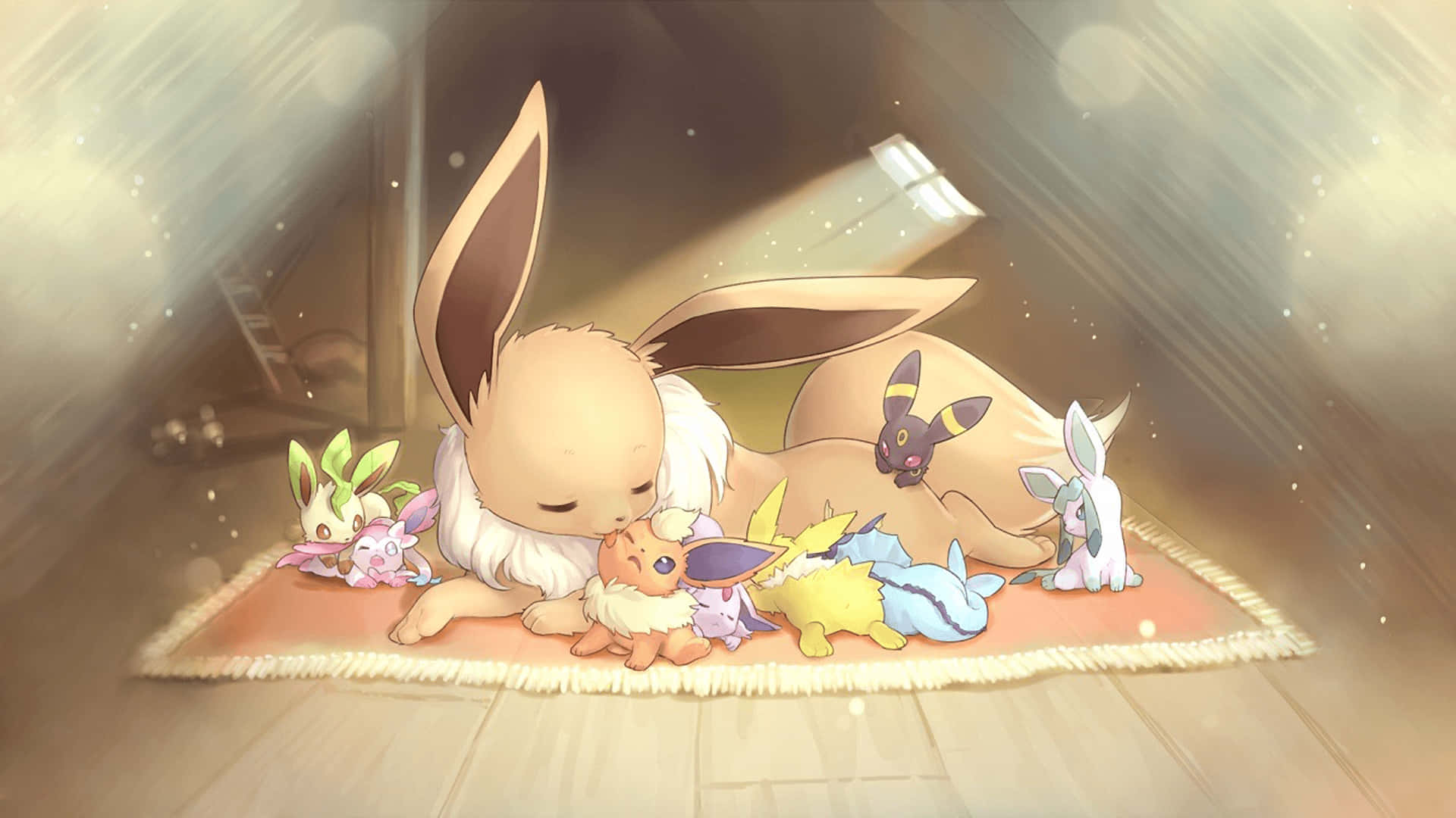 Cute Pikachu And Eevee Wallpaper