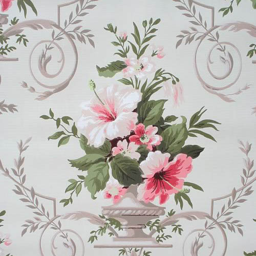 Elegant Hibiscus Wallpaper 1940s