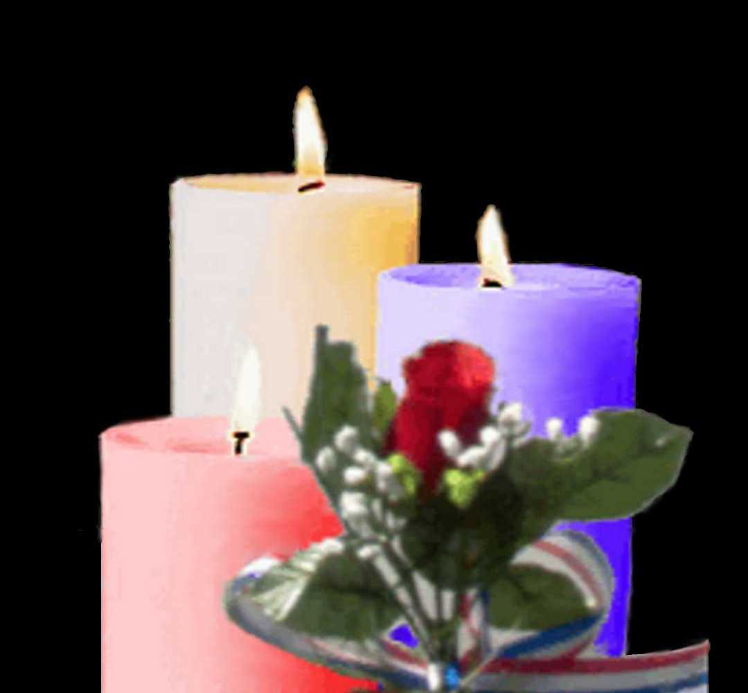 Patriotic Candles With Rose
