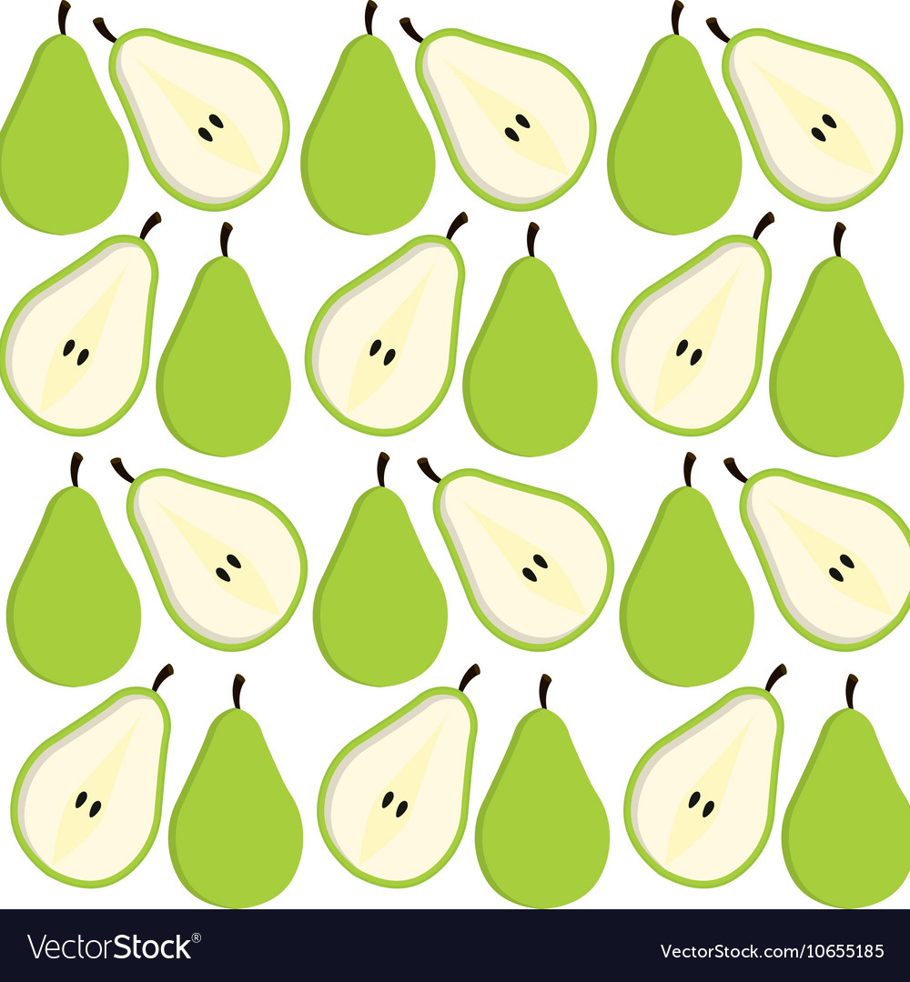 Pear Fruits Background Design Royalty Vector Image