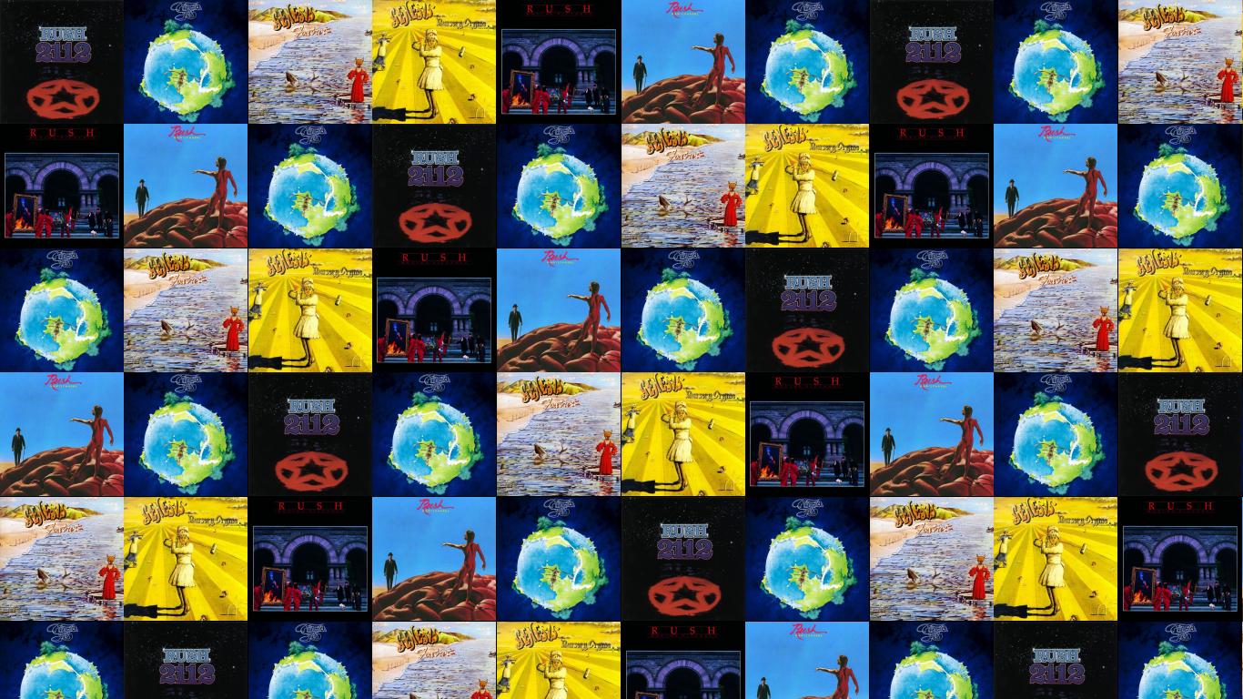 Rush Yes Fragile Genesis Foxtrot Wallpaper Tiled