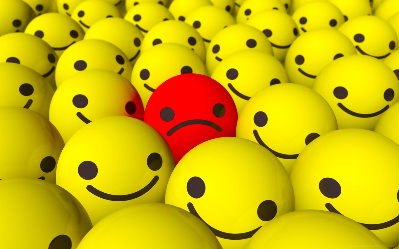Emo Sad Smiley Wallpaper by Ixionx 1280x800