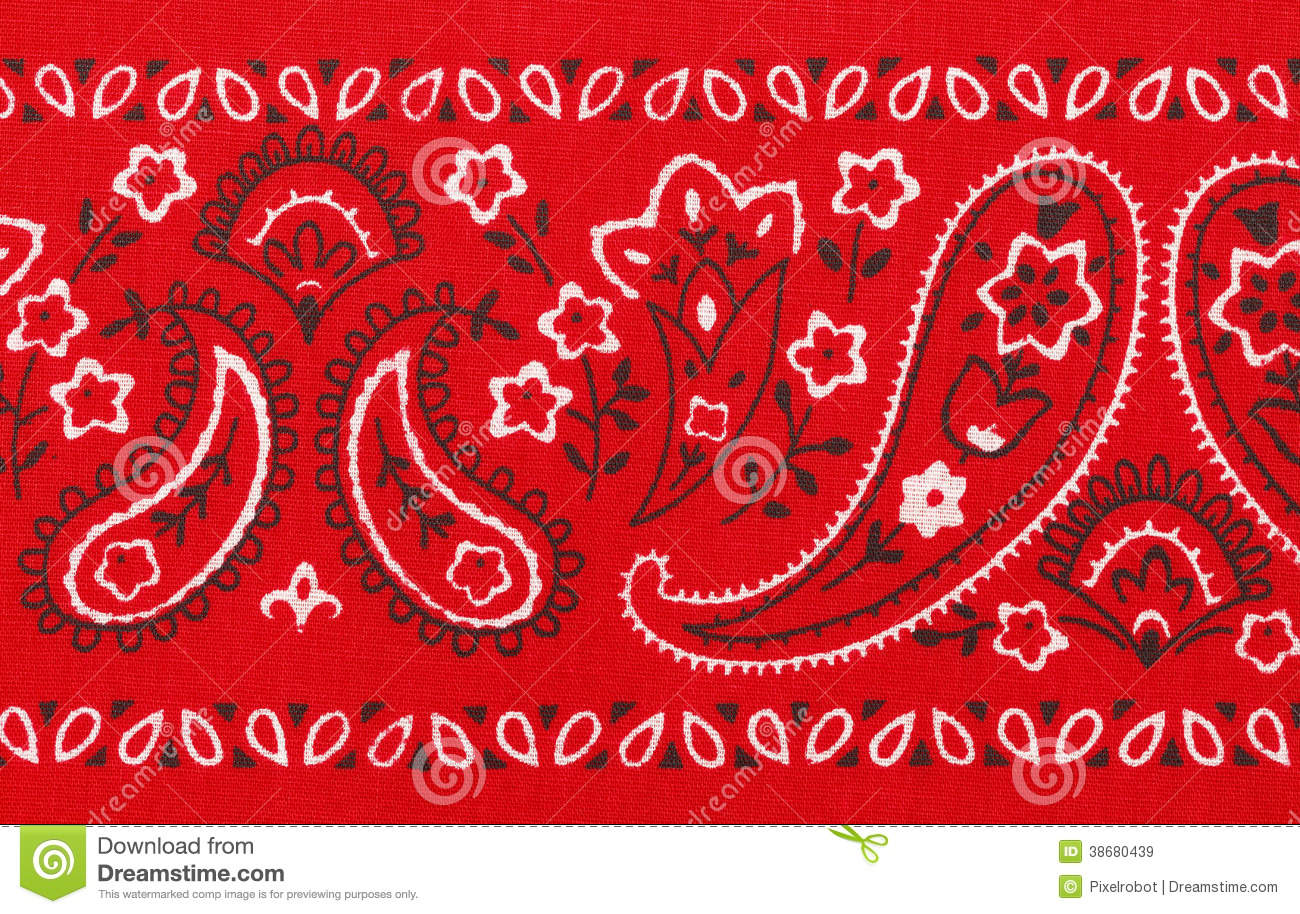 Red Bandana Print Royalty Stock