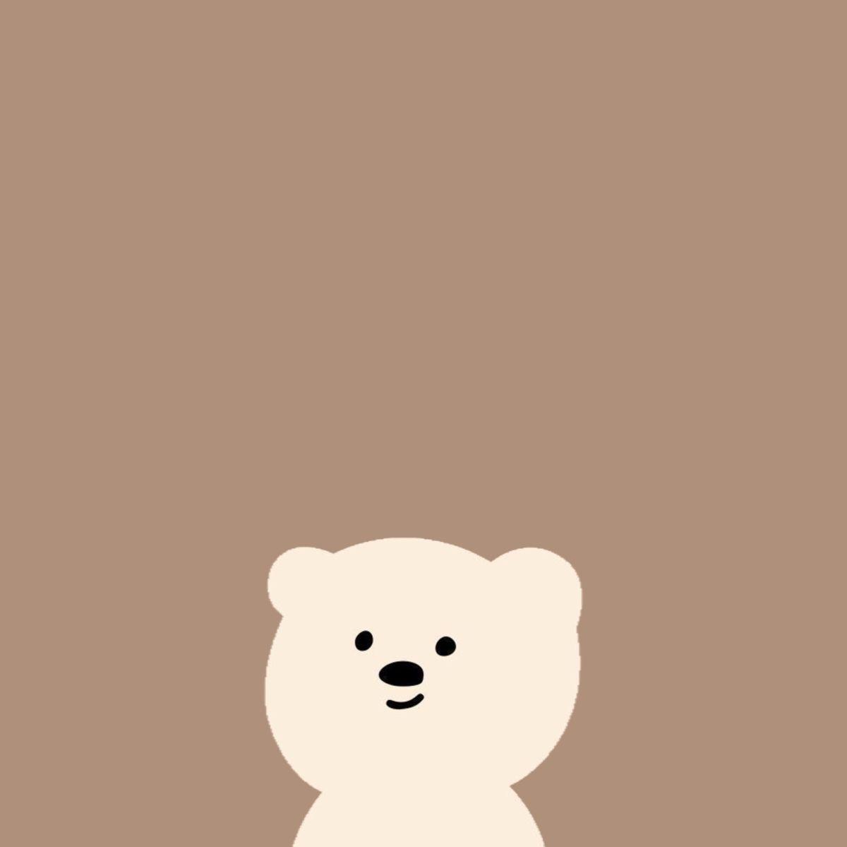Brown Bear Home Screen Wallpaper iPhone Cute