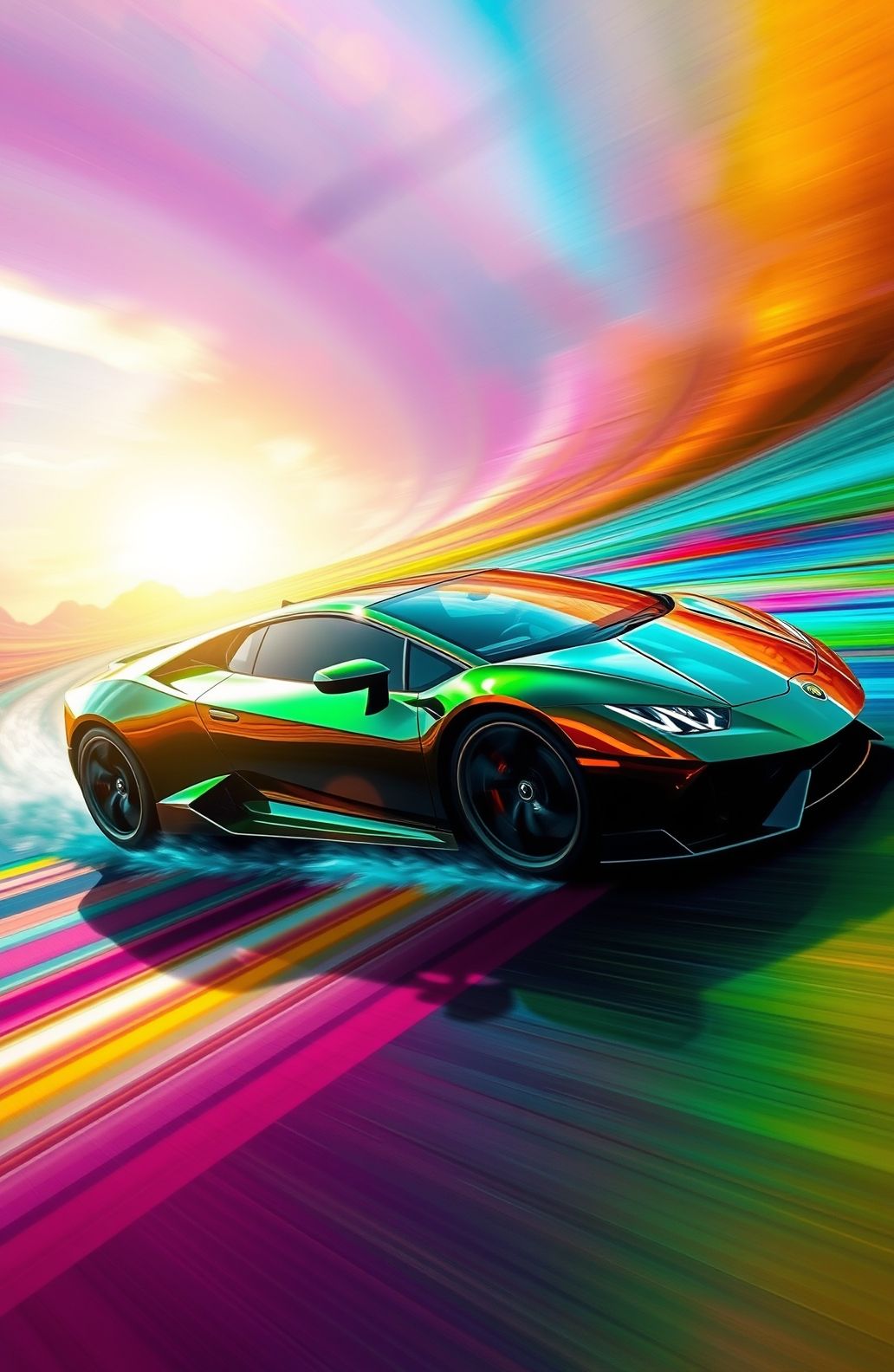 Rainbow Lamborghini Wallpaper