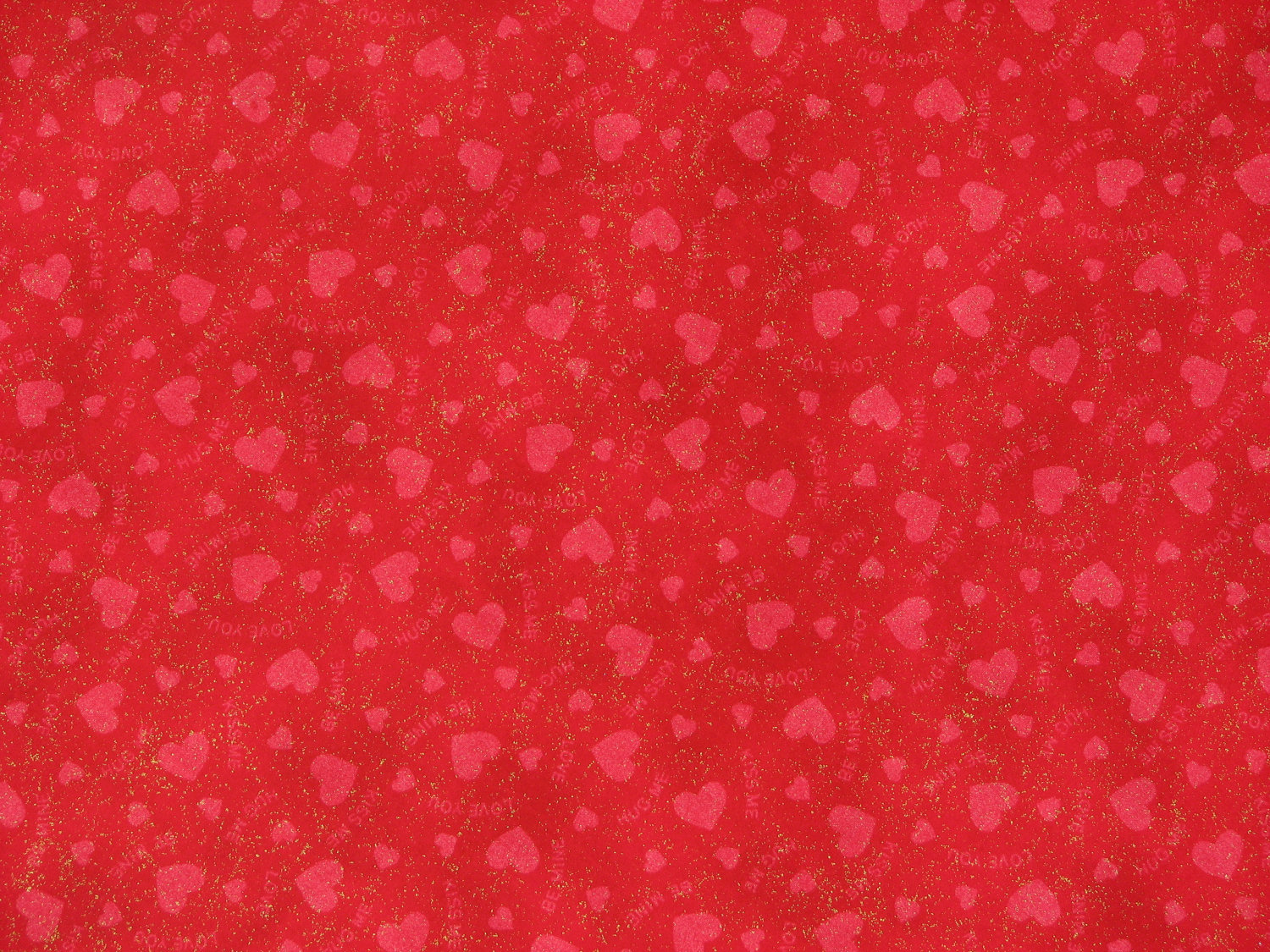 Fabric Valentines Day Red Hearts