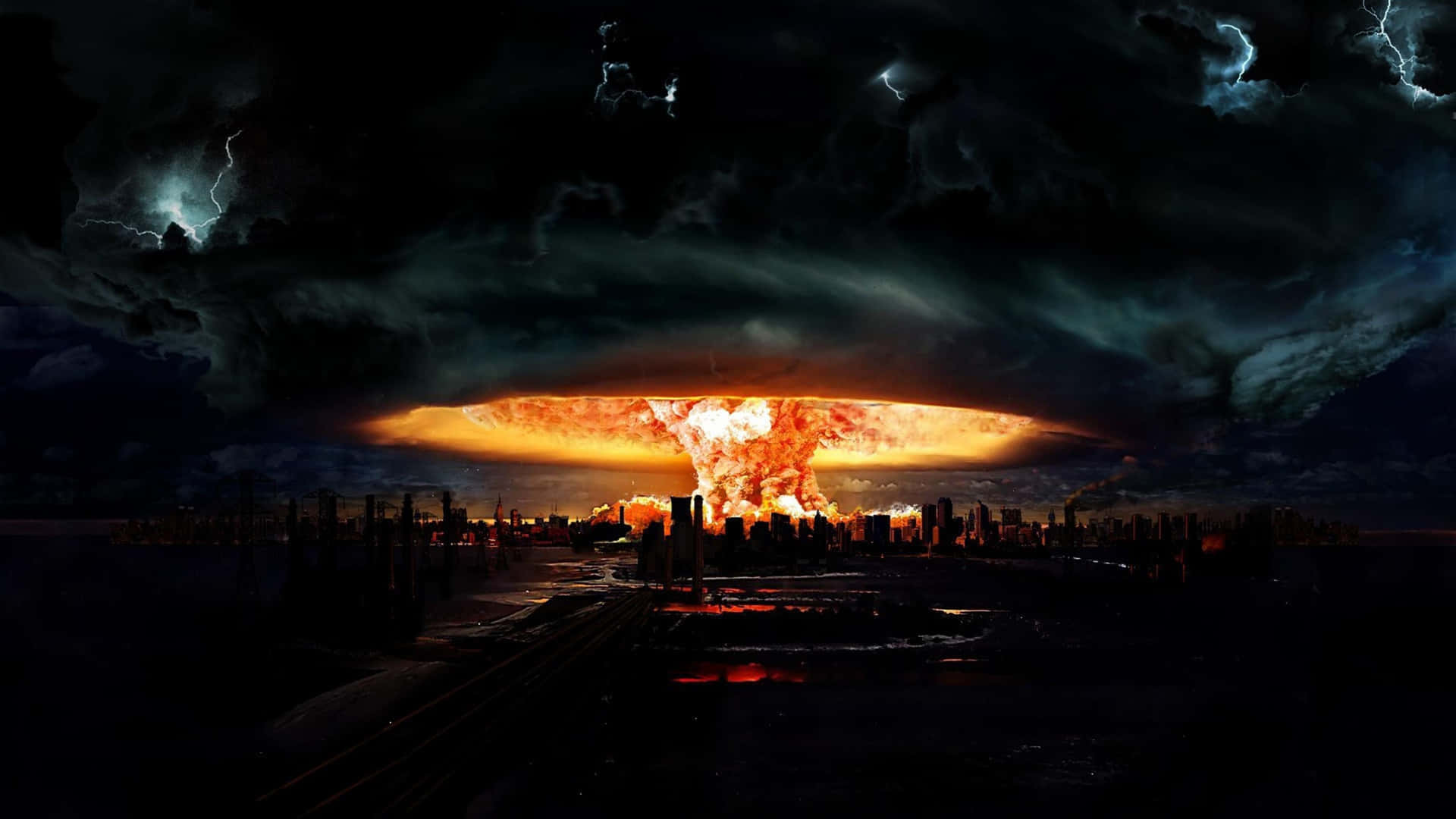 Spectacular Explosion Scene Wallpaper