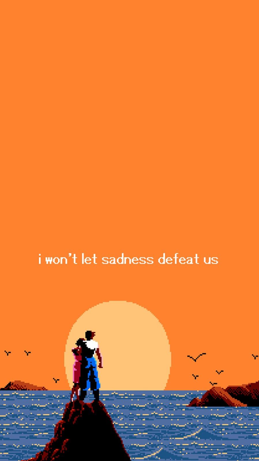 I Won T Let Sadness Defeat Us Aesthetic Wallpaper Pixel Art