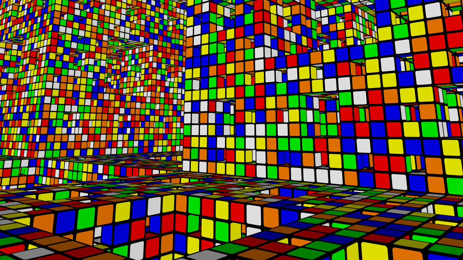 Digital Art Tiles Square Colorful Cube 3d Rubiks